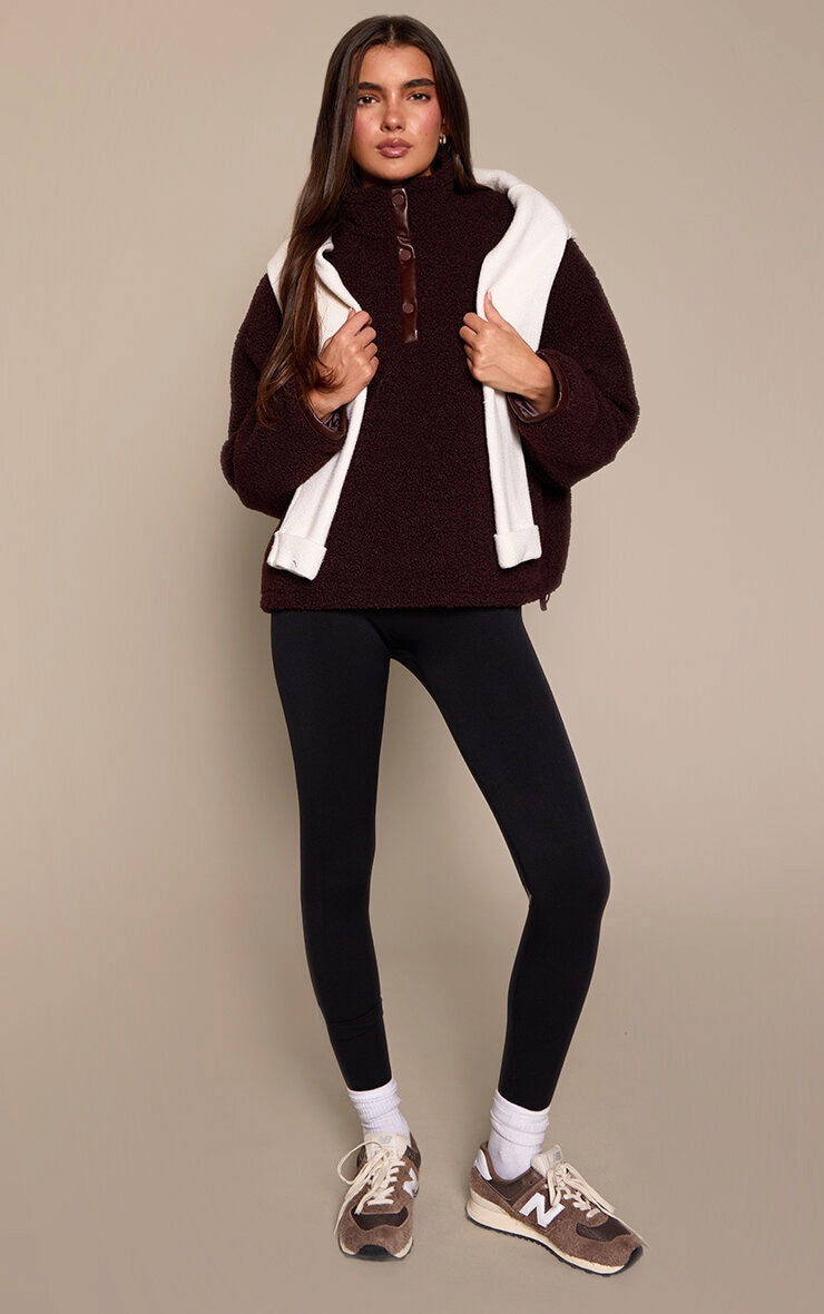 Chocolate Plum Half Zip Fleece  image 3