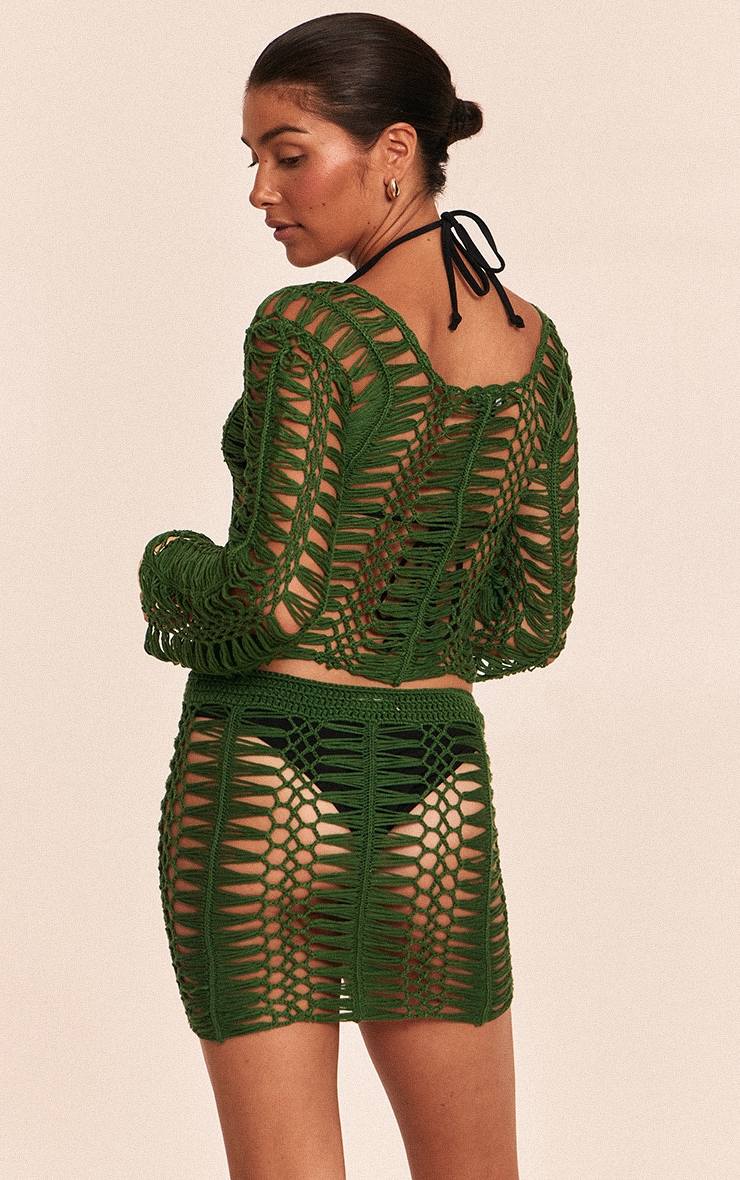Petite Emerald Green Knit Long Sleeve Top image 2