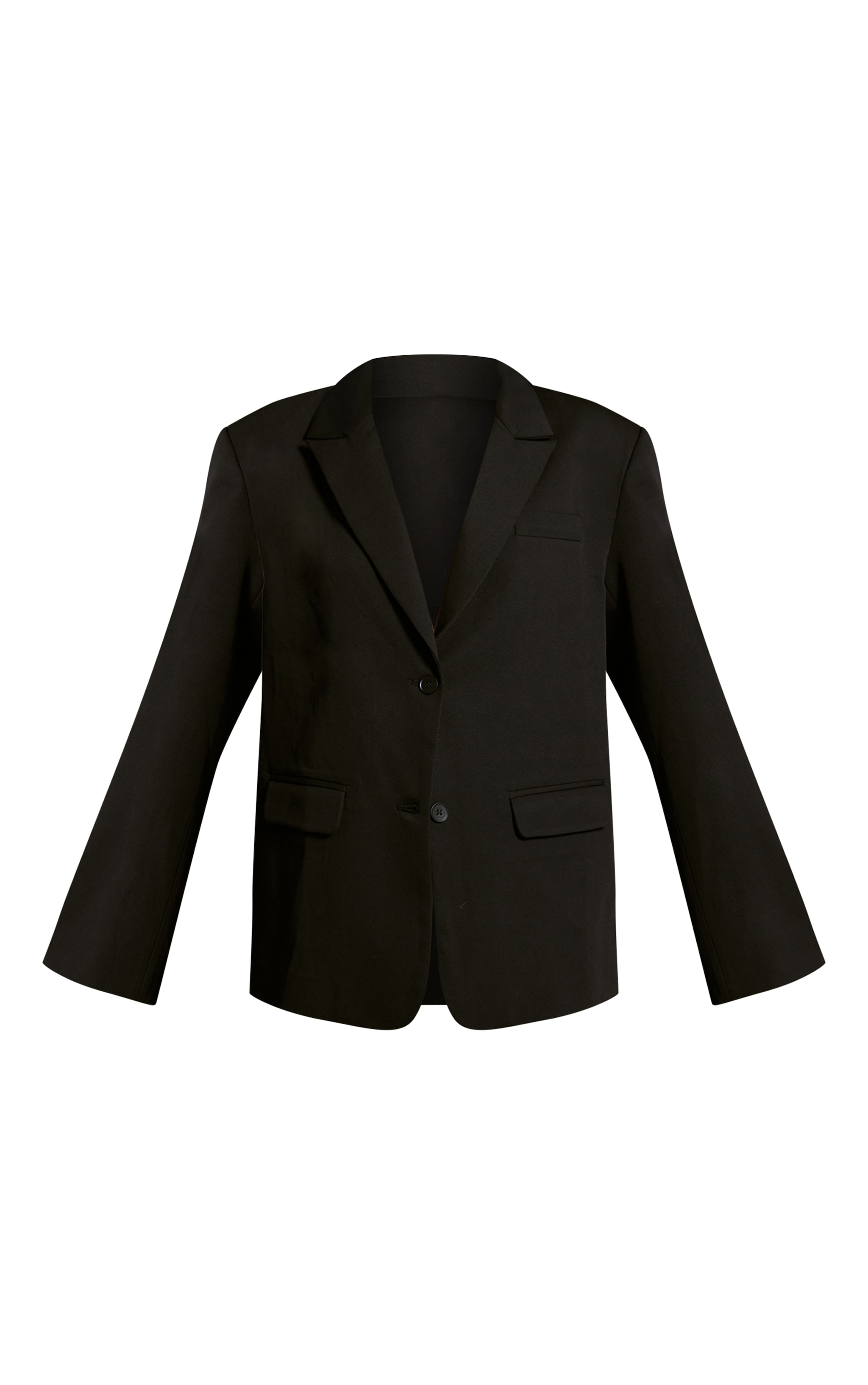 Black Tailored Woven Oversized Dad Blazer image 5