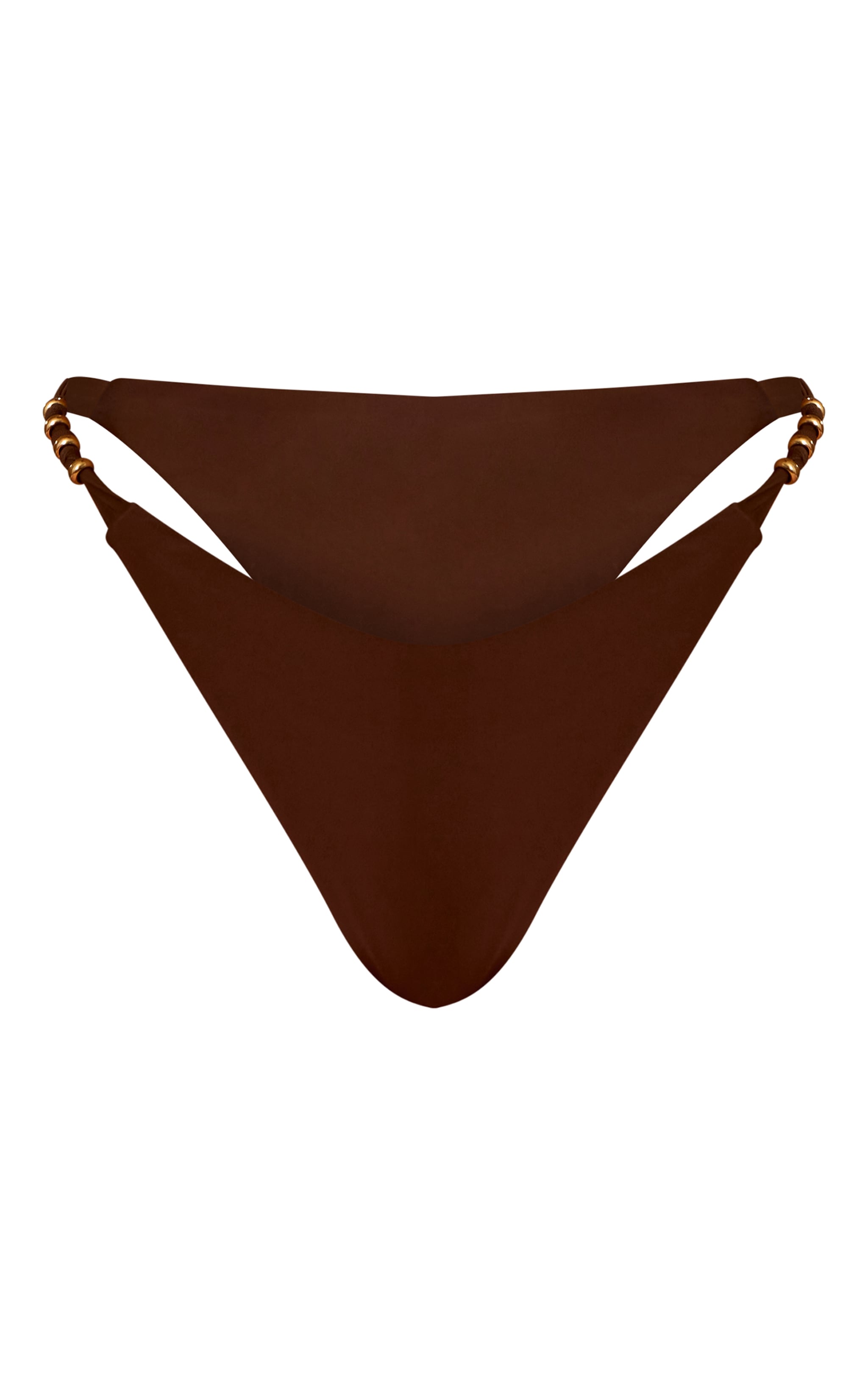 Chocolate Bead Detail Tanga Bikini Bottoms image 5
