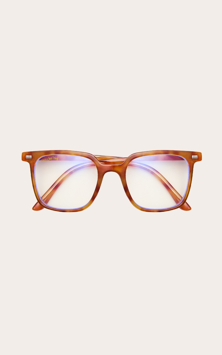 Honey Tortoiseshell Prettylittlething Square Blue Light Readers image 2