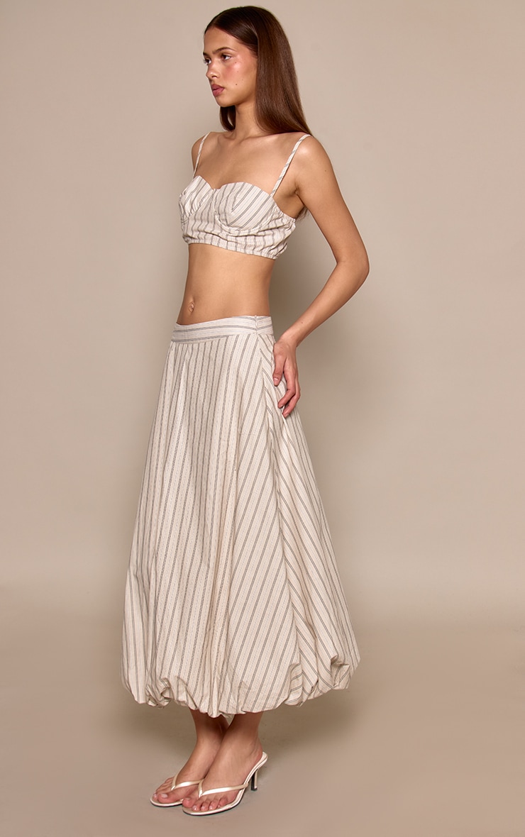 Sage Pinstripe Midaxi Skirt image 1