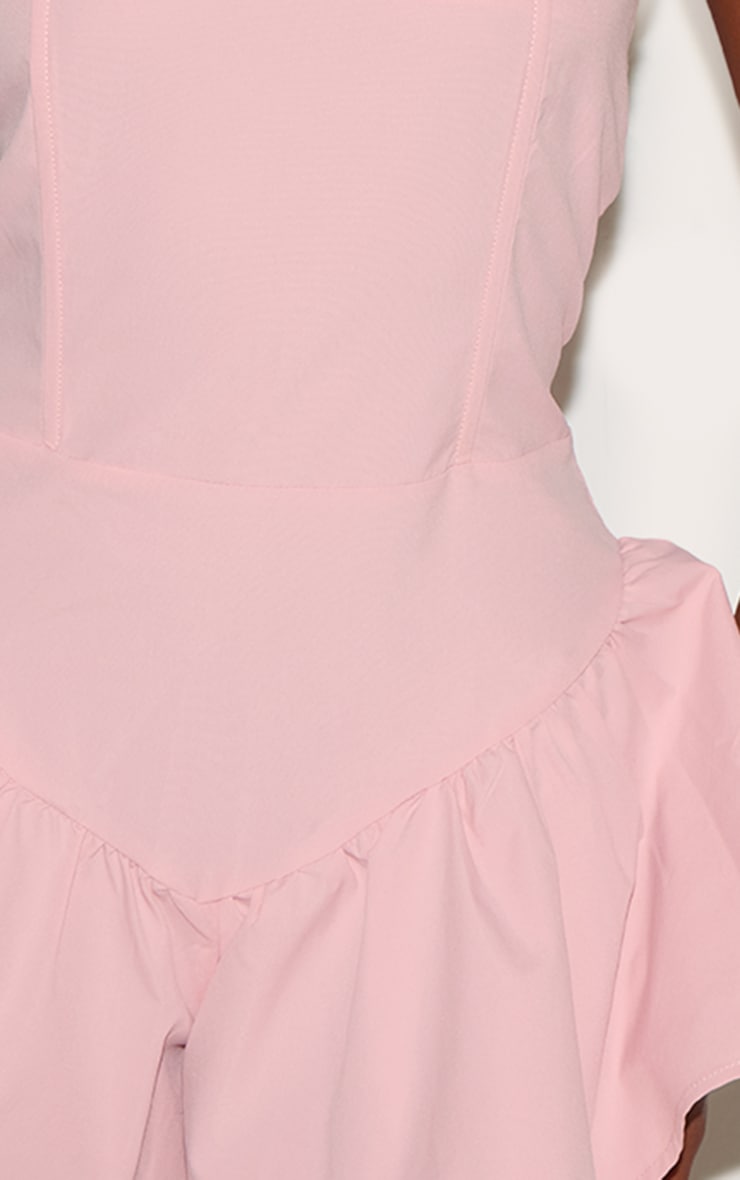 Pale Rose Square Neck Drop Waist Floaty Romper image 4