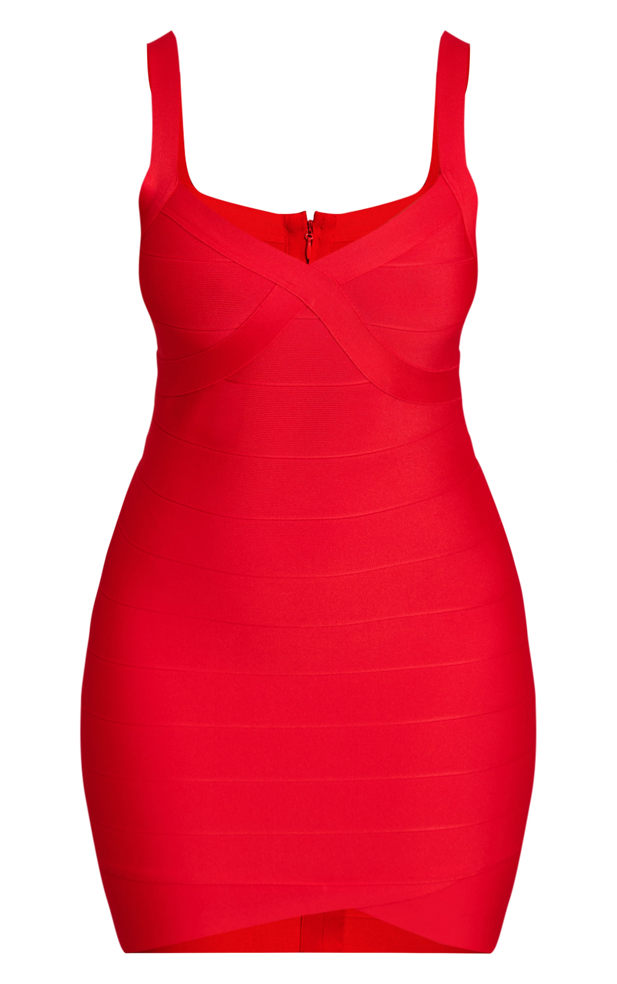 Shape Red Bandage Wrap Hem Detail Mini Dress image 5