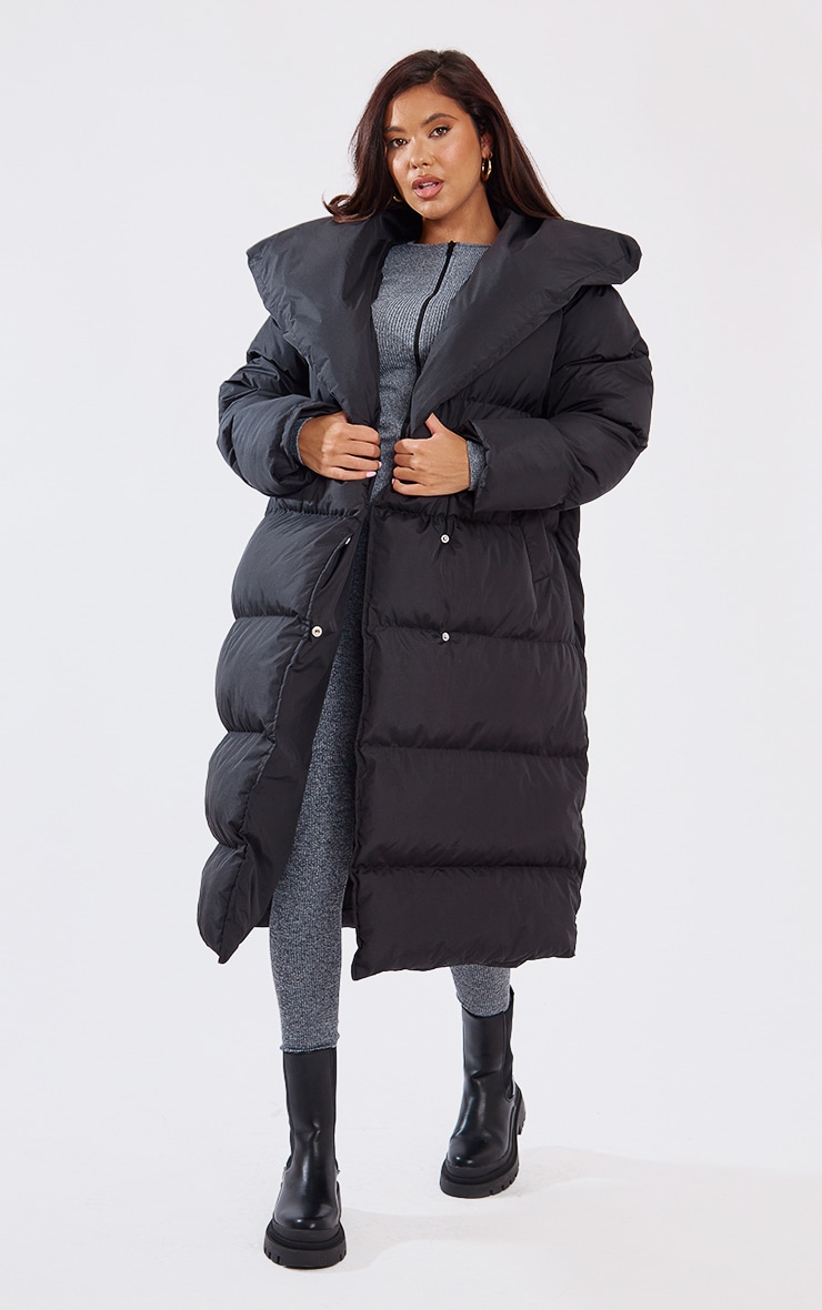 Chevron maxi puffer coat Clearance