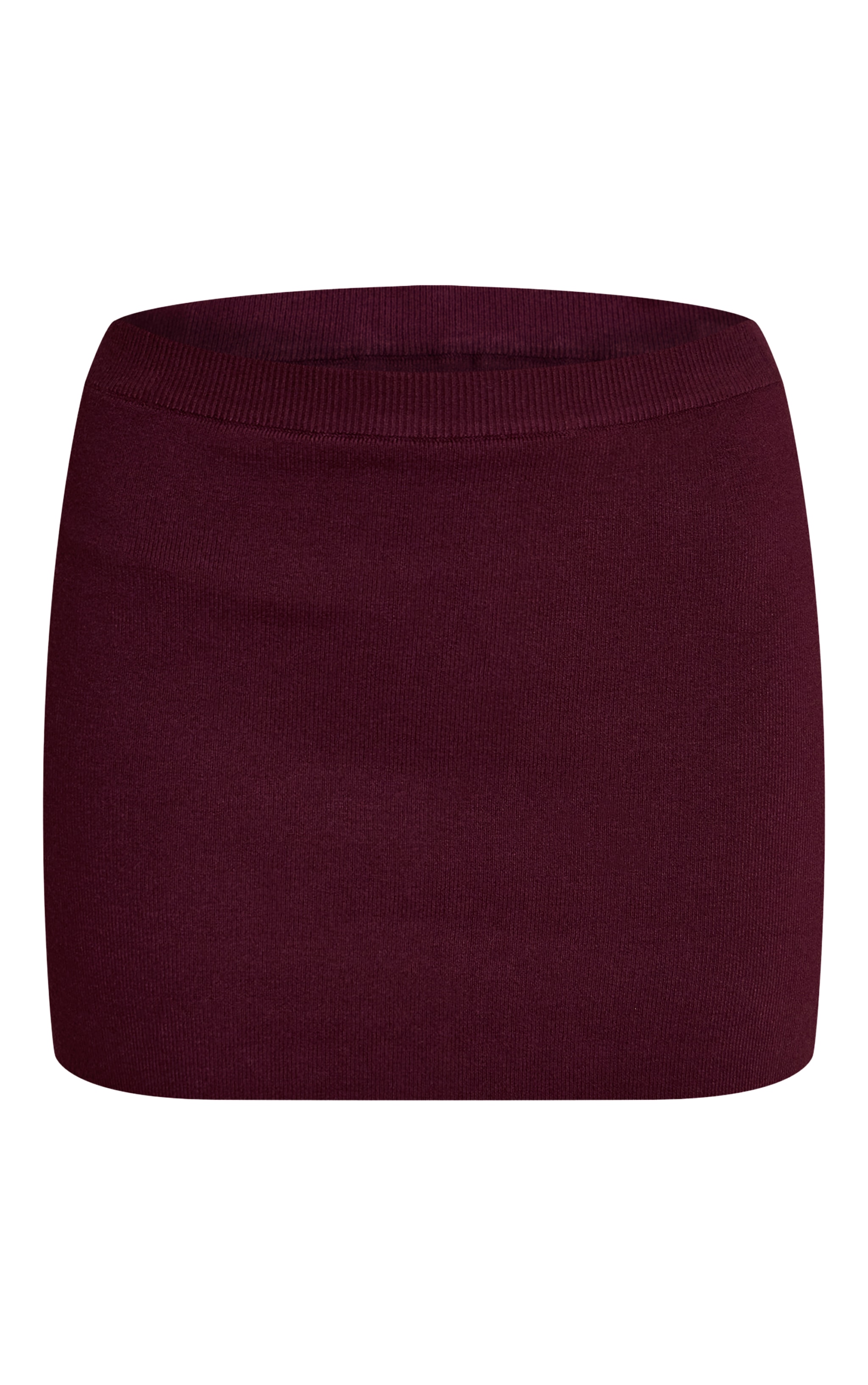 Dark Wine Compact Knit Skirt image 6
