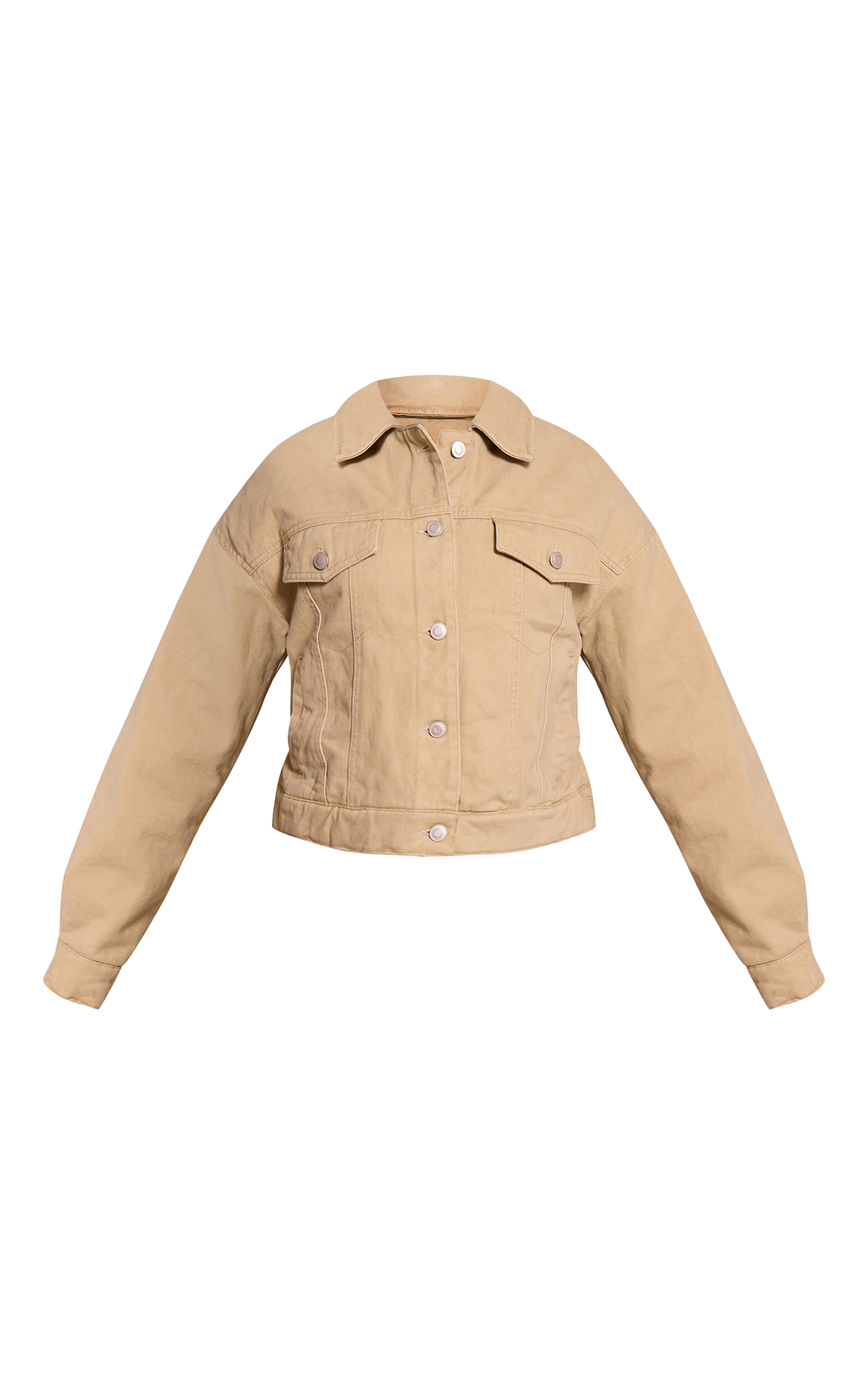 Petite Washed Green Quilted Tie Back Denim Jacket image 5