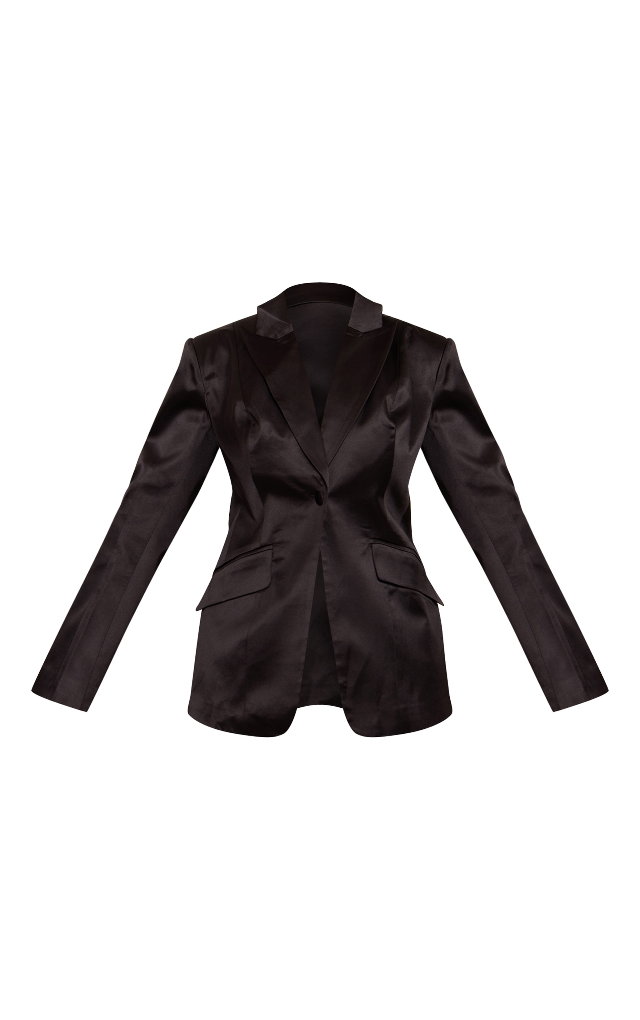Shape Black Satin Fitted Blazer image 5