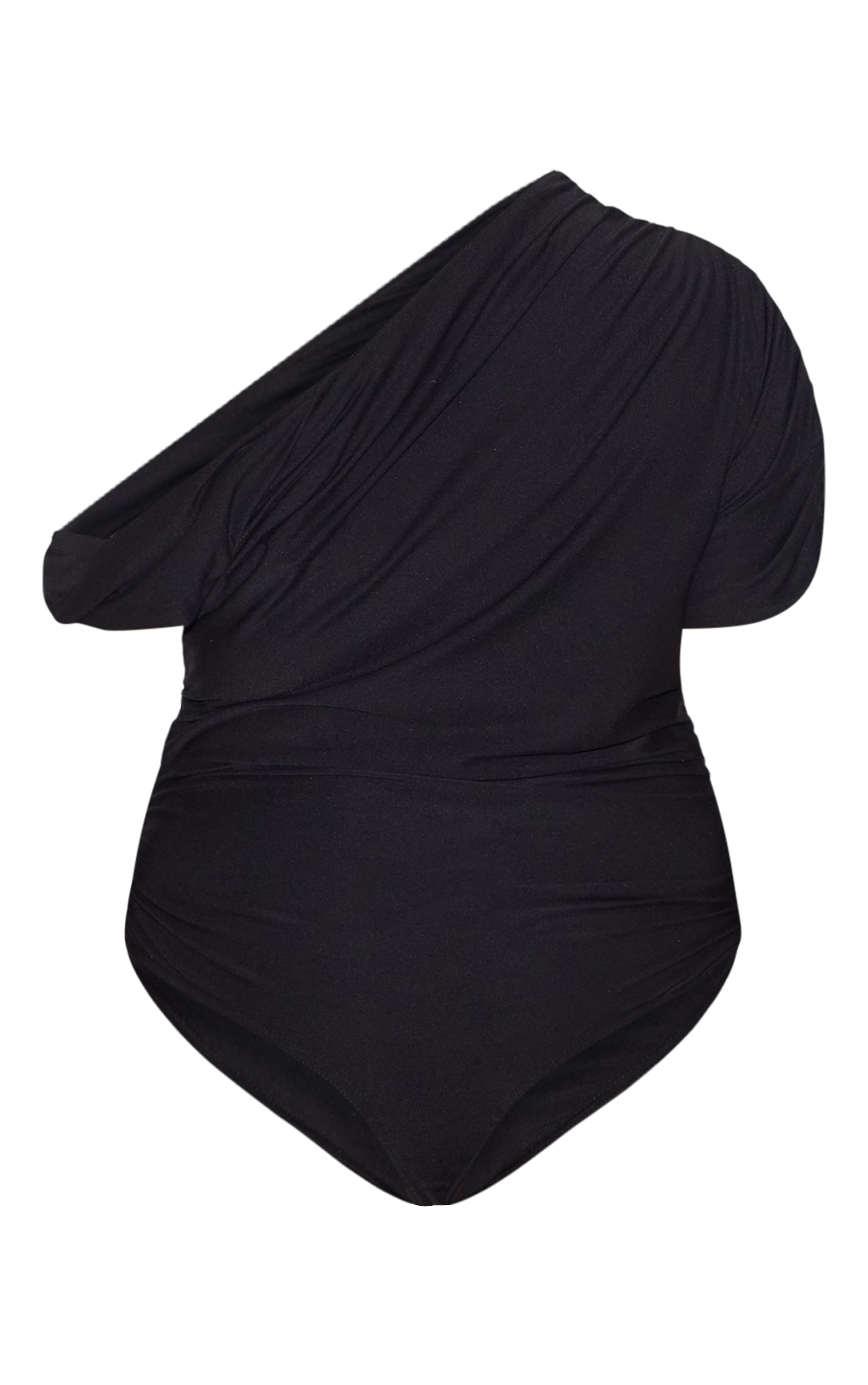 Plus Black Soft Touch Twist Detail Bodysuit image 6