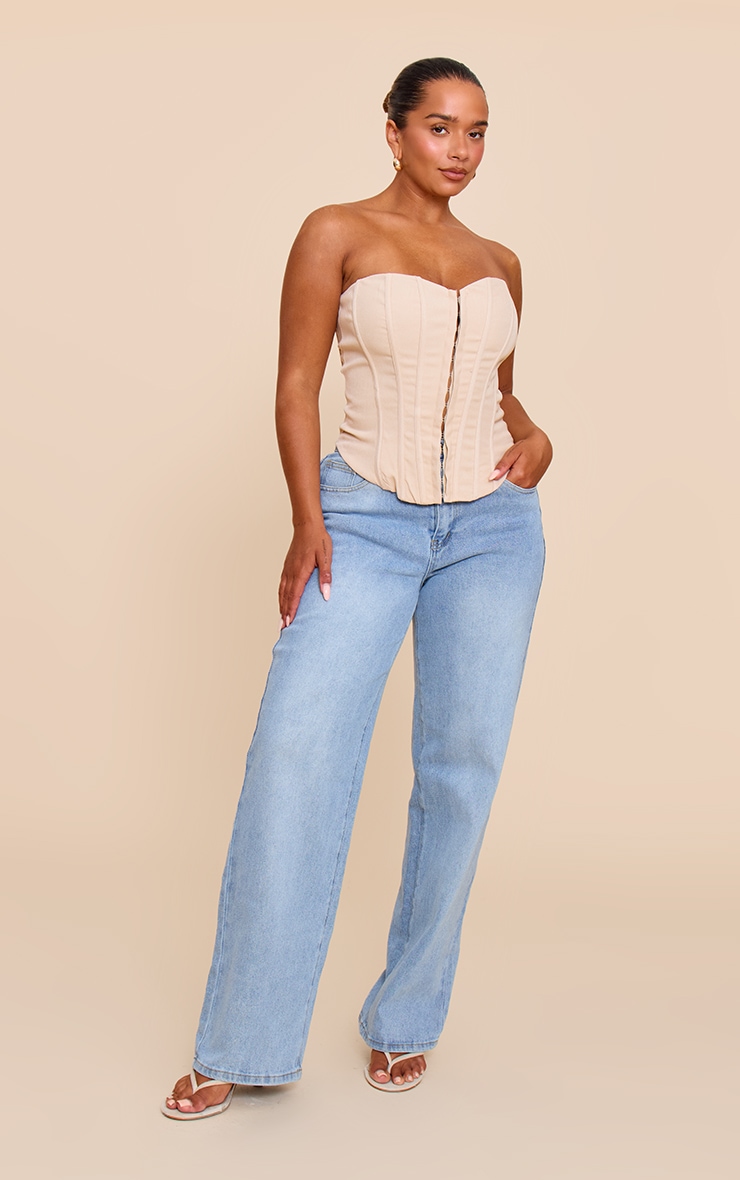 Shape Stone Hook & Eye Front Boned Corset Top image 3