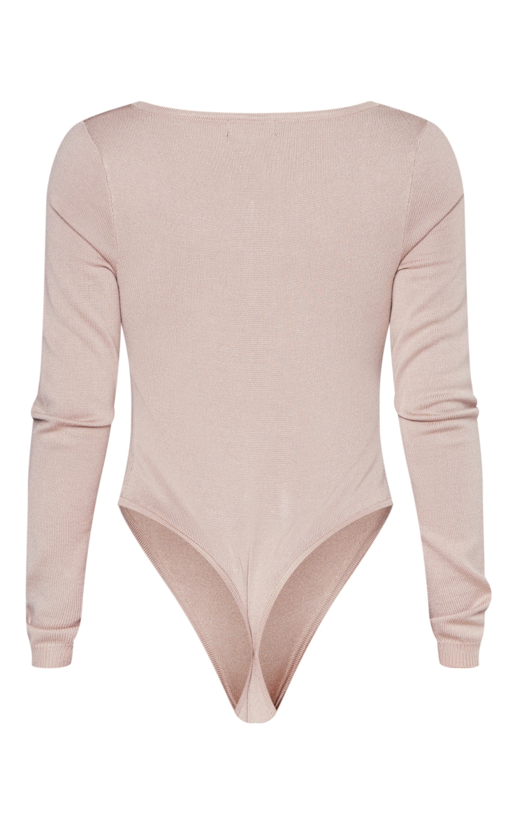 Petite Stone Knitted Square Neck Bodysuit image 6