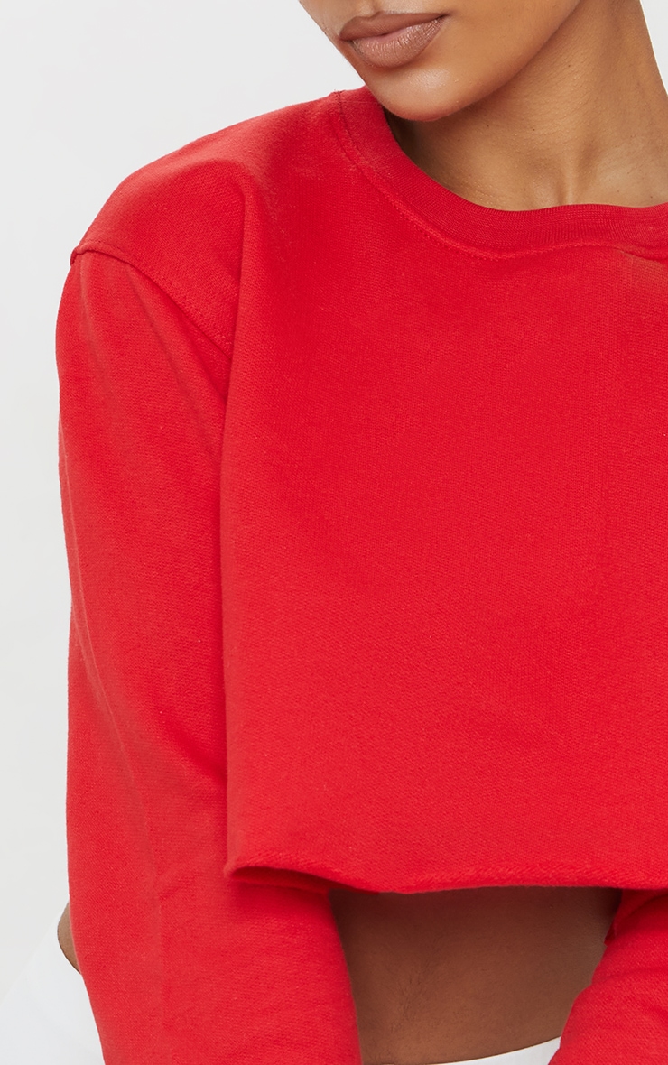 Red Ultimate Cropped Sweatshirt image 4