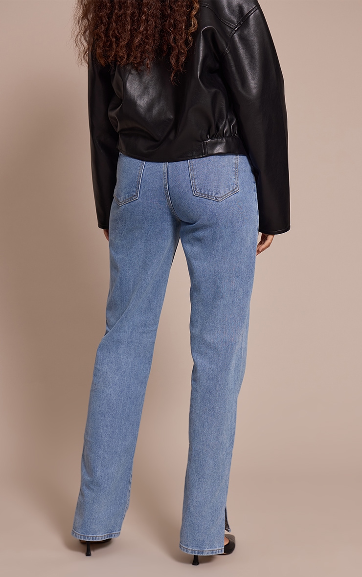 Tall Vintage Wash High Waist Split Hem Jeans image 3