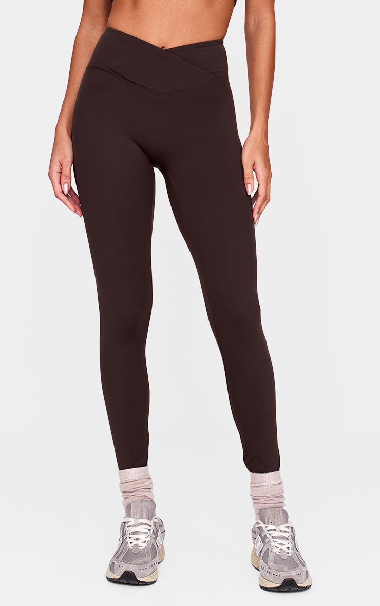 Legging de sport en Sculpt espresso à taille croisée image 2