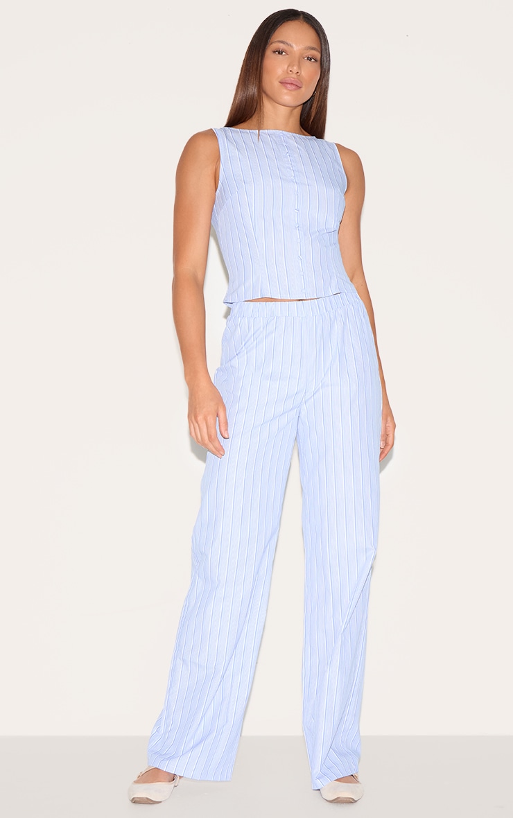 Tall Pantalon droit bleu à rayures image 1