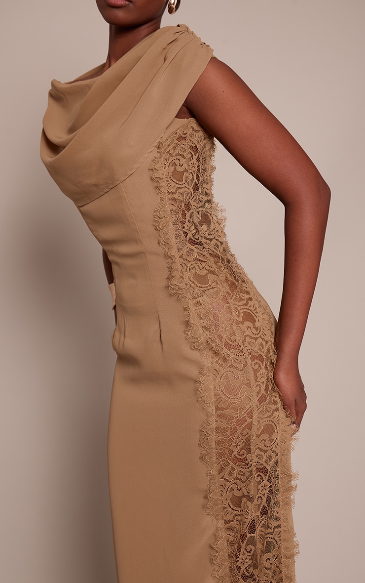 Chartruese Woven Lace Side Detail Maxi Dress image 4