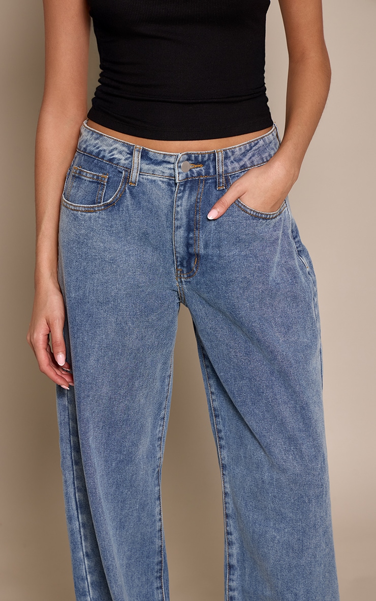 Vintage Blue High Waist Wide Leg Jeans image 4