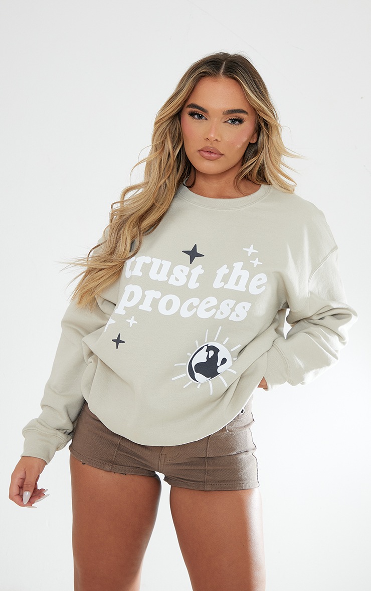  Stone Trust The Process Printed Sweatshirt image 3