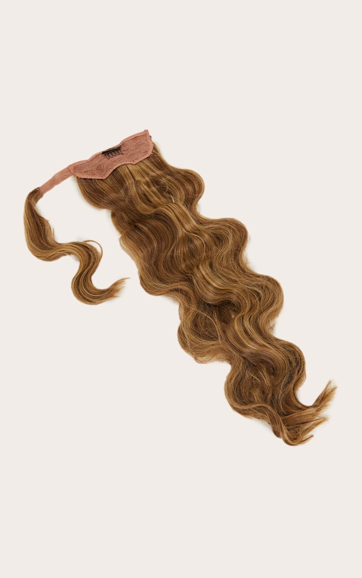 LullaBellz Grande Hollywood Wave 26" Wraparound Pony Mellow Brown image 5