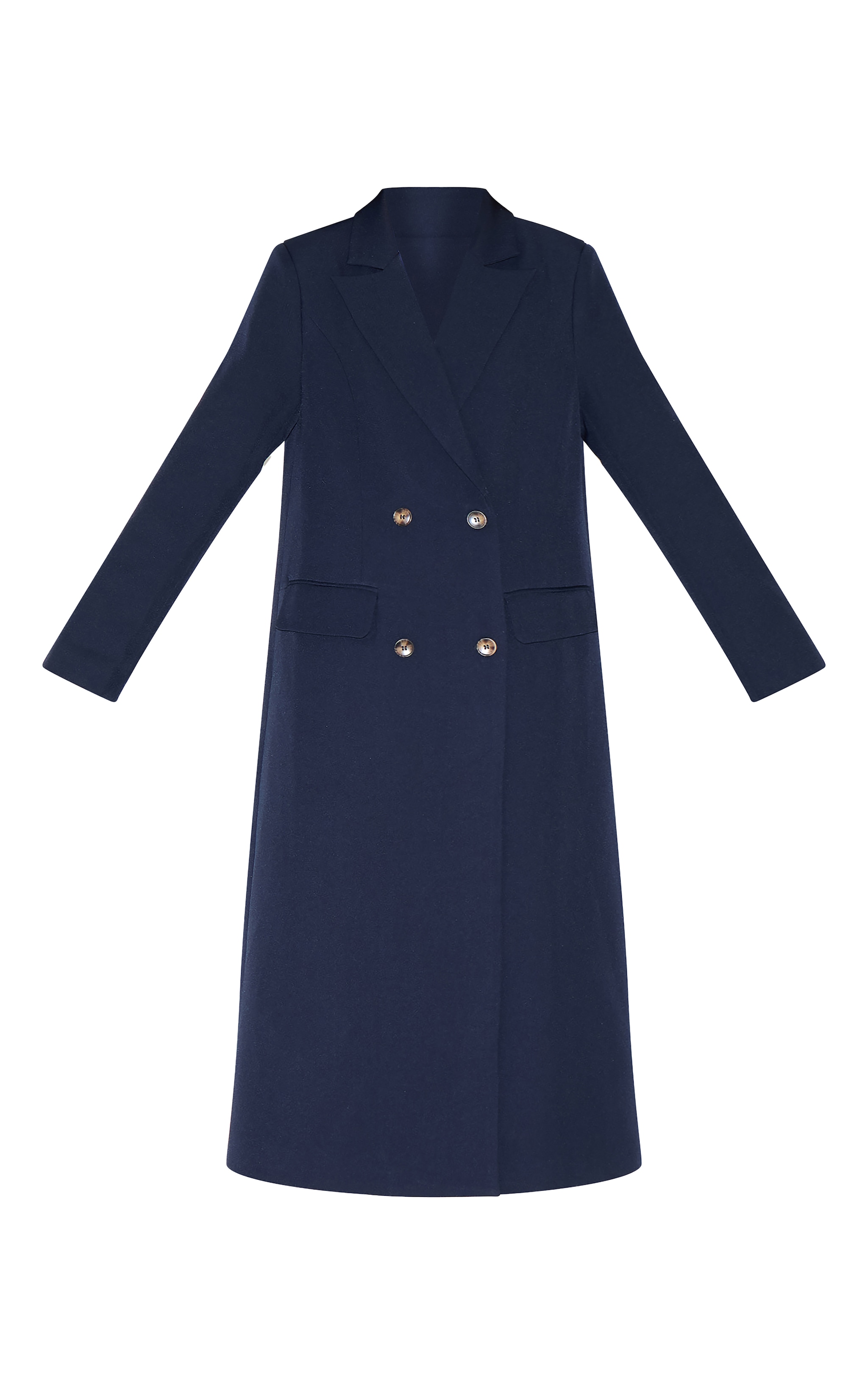 Manteau style duster long bleu marine image 5