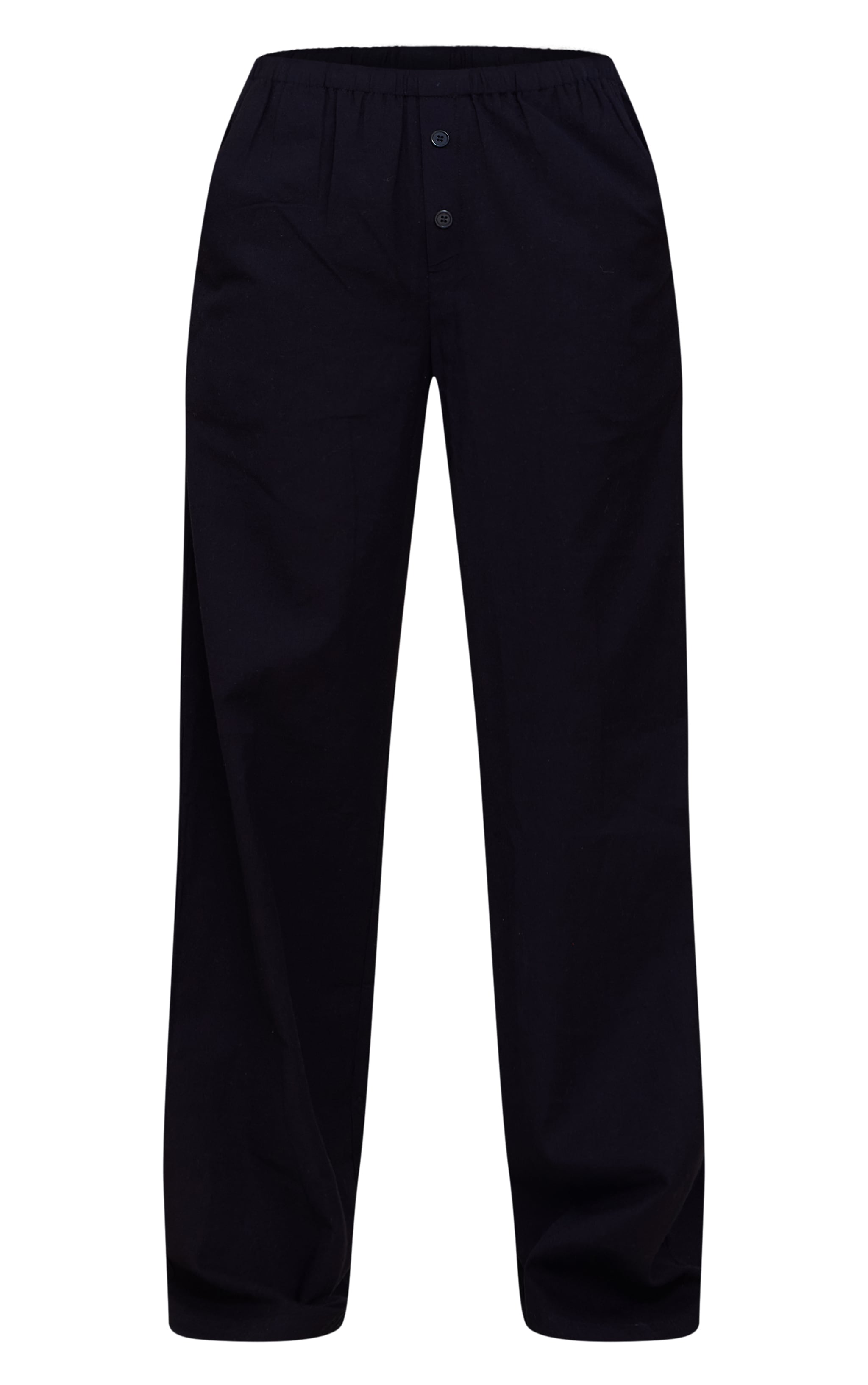 Black Low Rise Wide Pants image 5