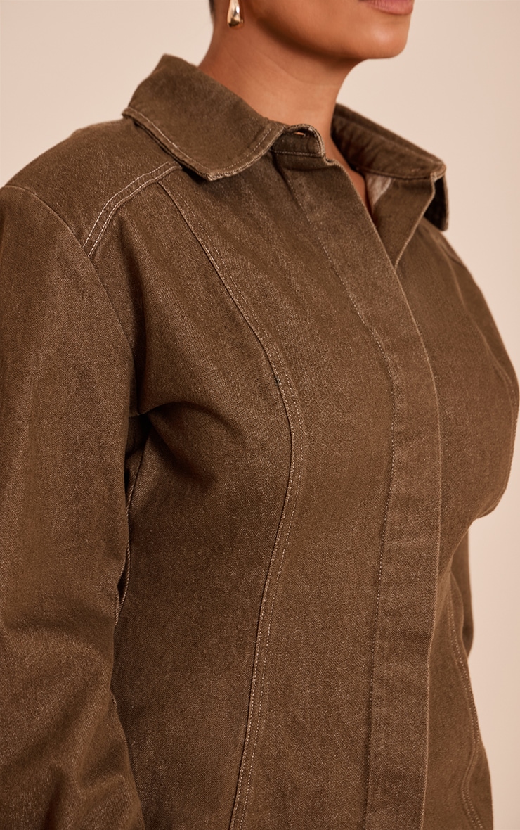 Shape Khaki Cinched Waist Twill Shirt image 4