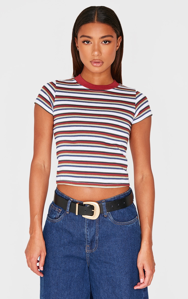 Women s Striped Tops Shirts PrettyLittleThing UAE