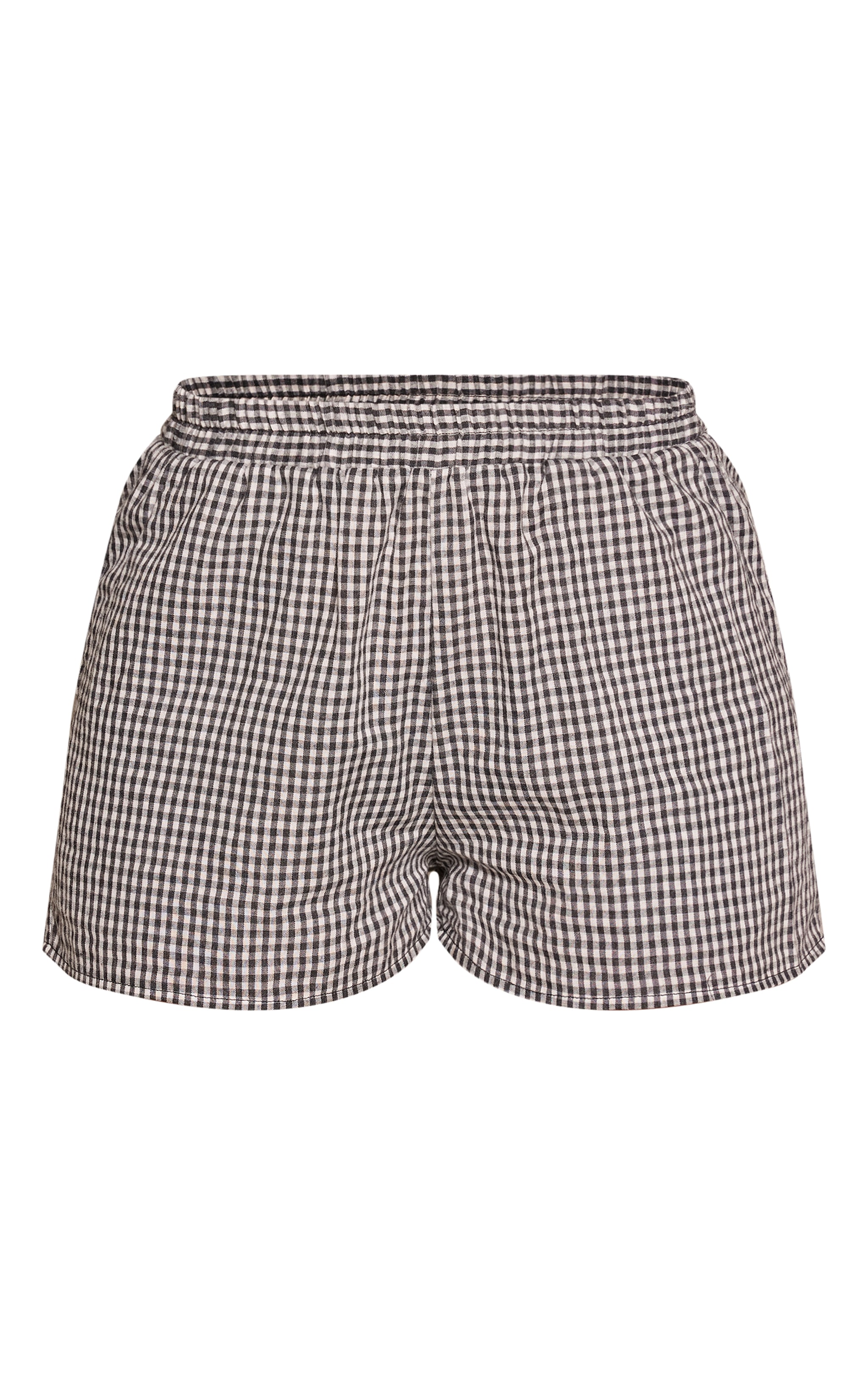 Petite Black Gingham Pleated Boxer Shorts image 6