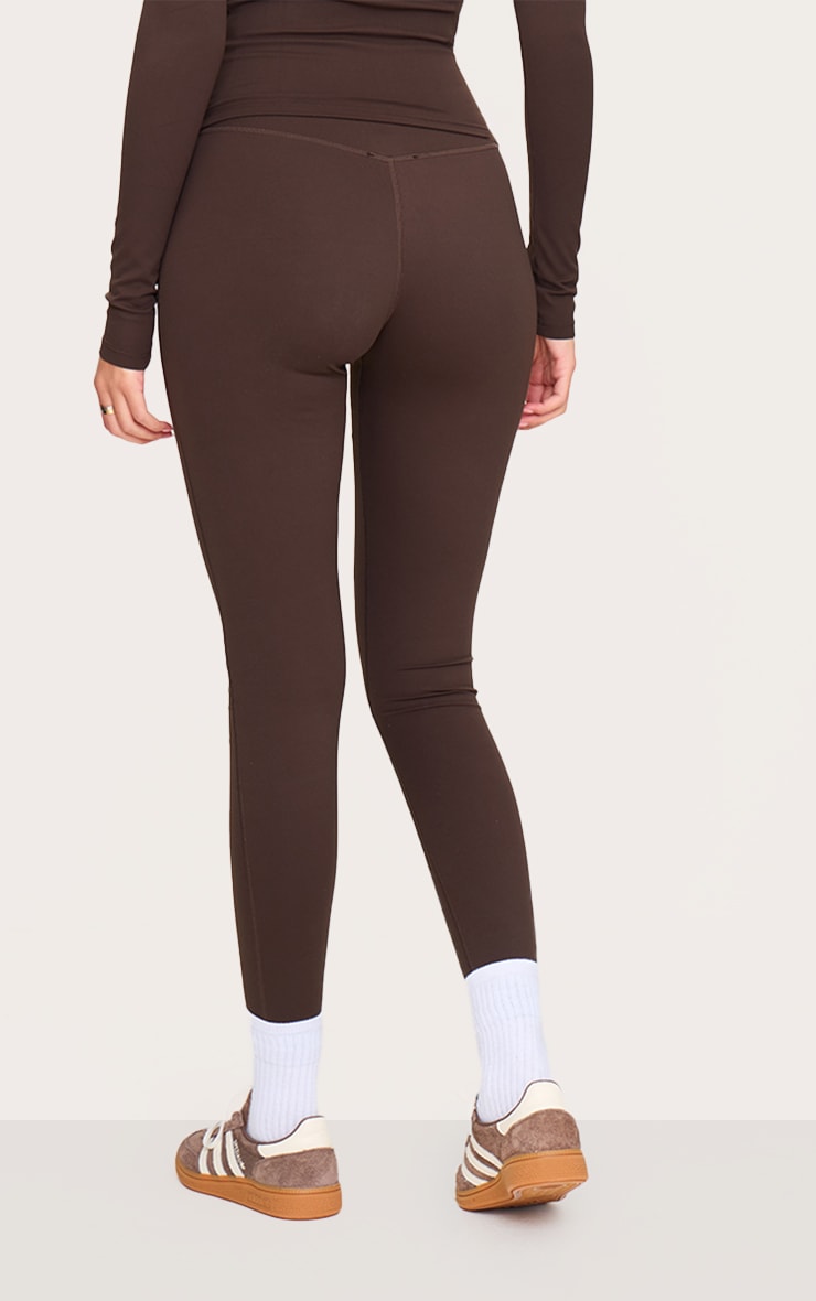 Tall Espresso Contour Sculpt High Waisted Gym Leggings image 3