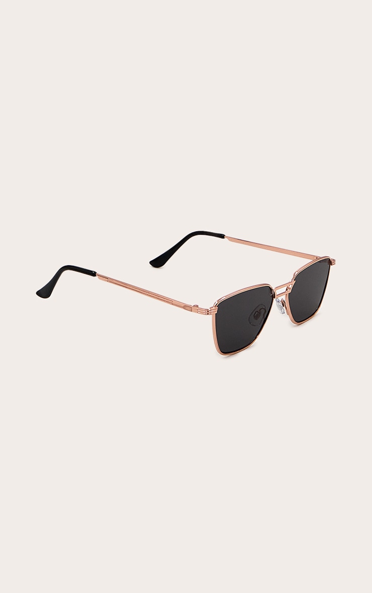 Gold Squared Cat Eye Sunglasses image 3