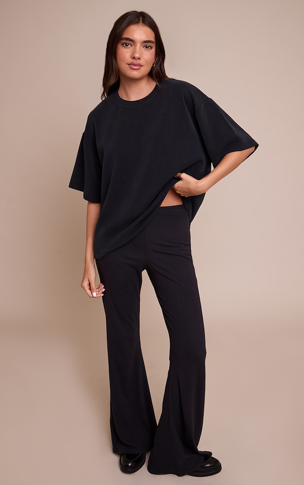 Black Ultra Soft Flared Leg Pant