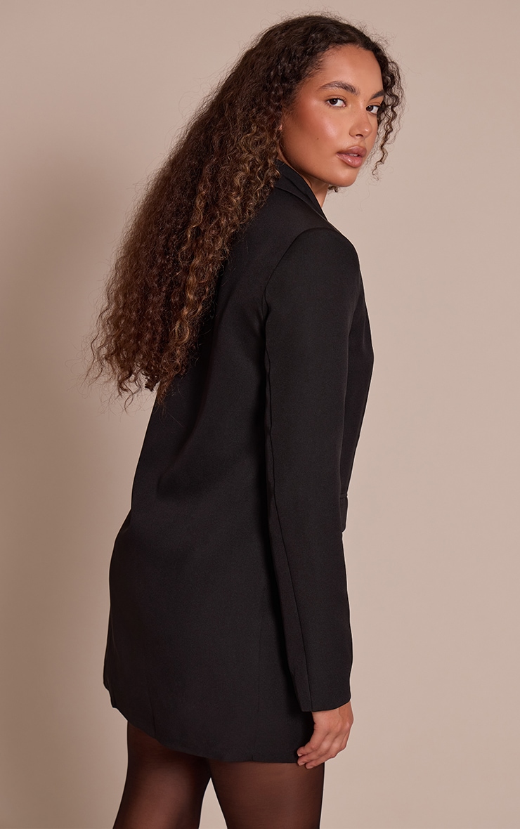 Tall  Black Oversized Blazer Dress image 2