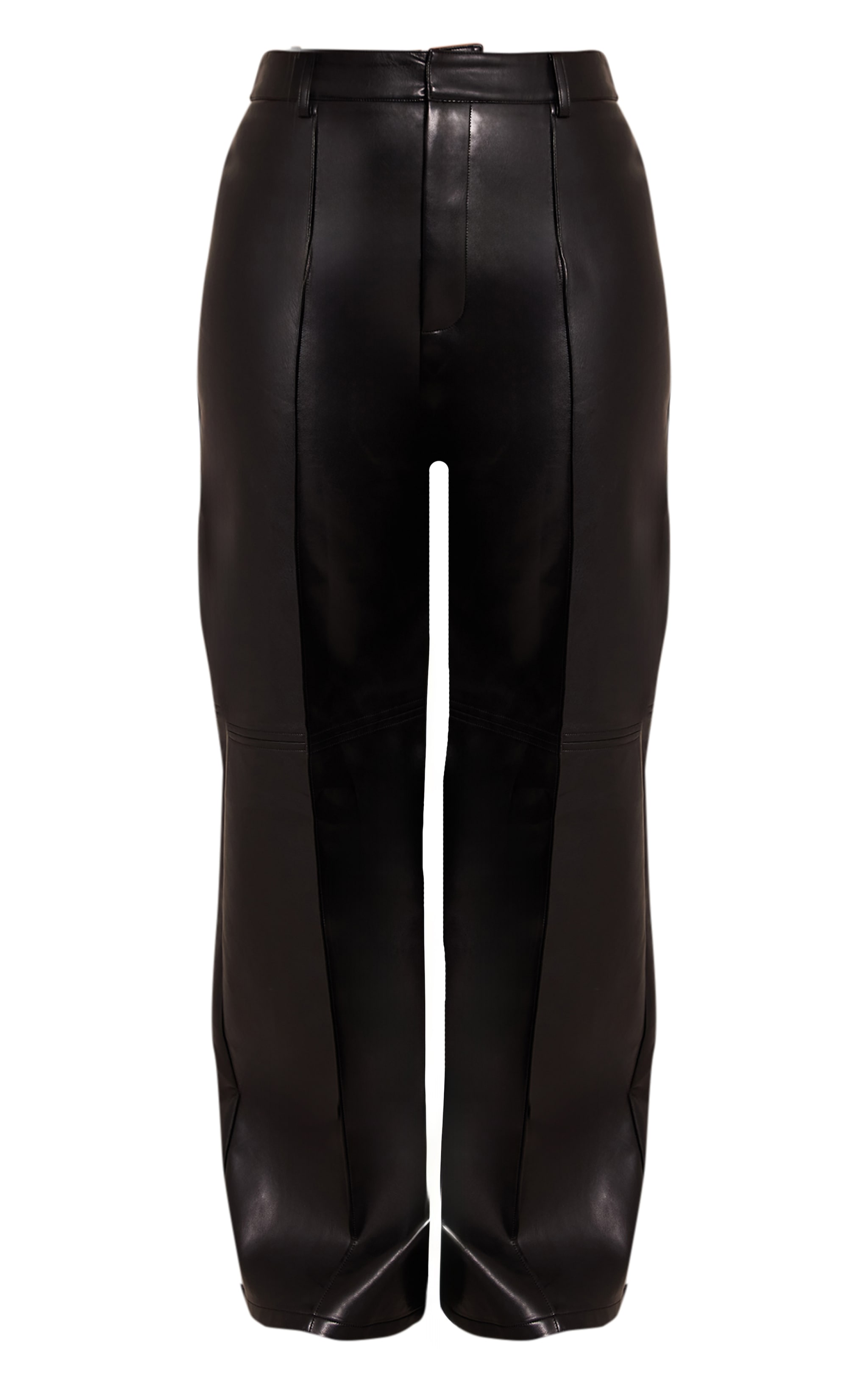 Shape Black Faux Leather Wide Leg Pants image 5