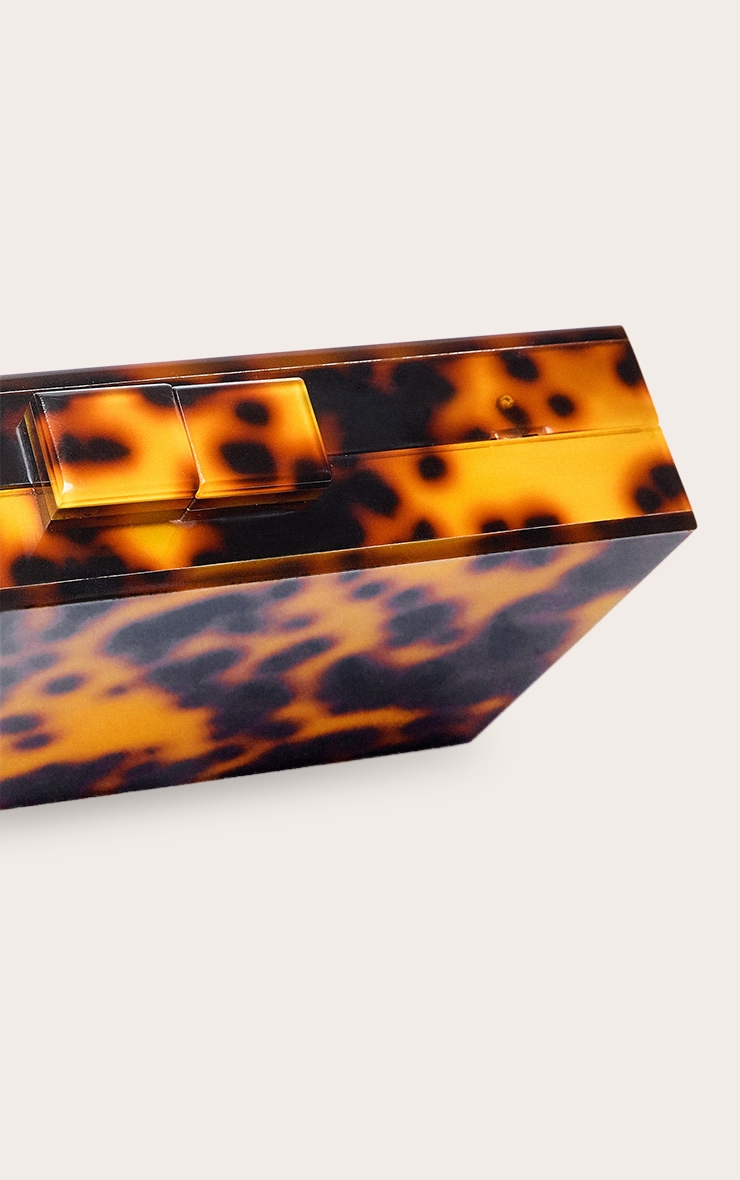 Pochette rigide rectangulaire en écailles orange image 5