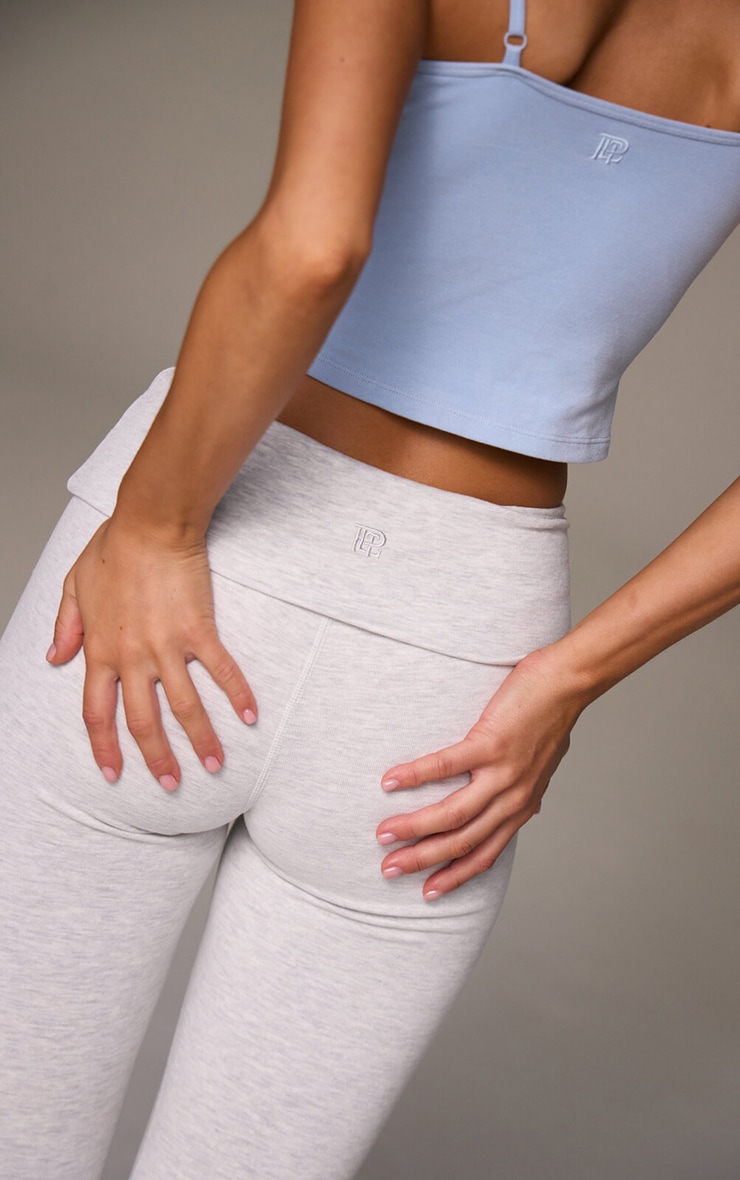 Grey Melange Soft Cotton Yoga Pant image 4