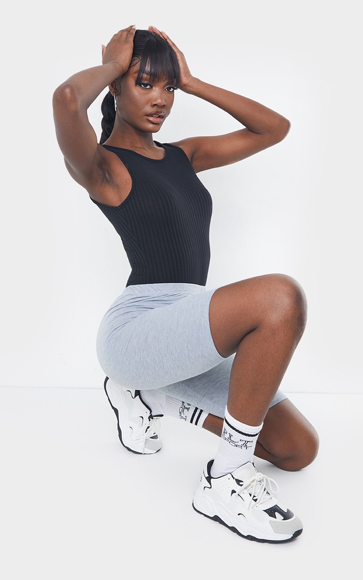 Tall Grey Marl Basic Jersey Bike Short