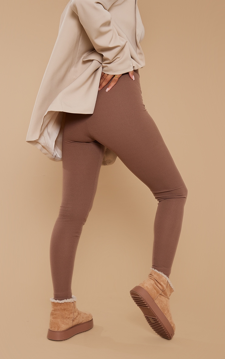 Mocha Crepe High Waist Leggings image 3