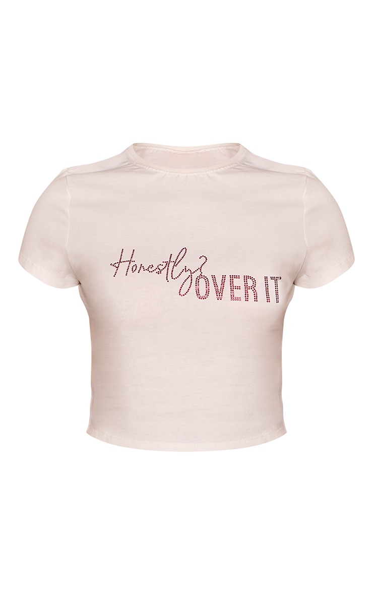 Petite Diamante Graphic Fitted T-Shirt  image 5