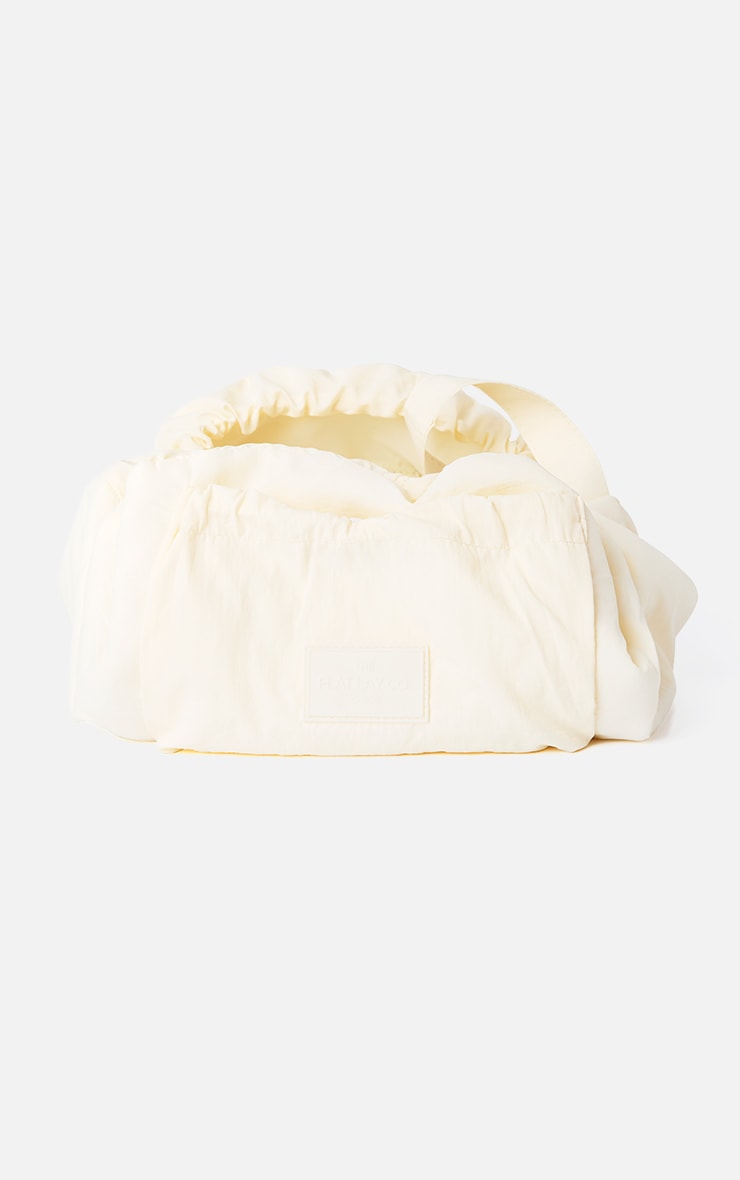 The Flat Lay Co. Drawstring Makeup Bag In Vanilla Parachute image 5