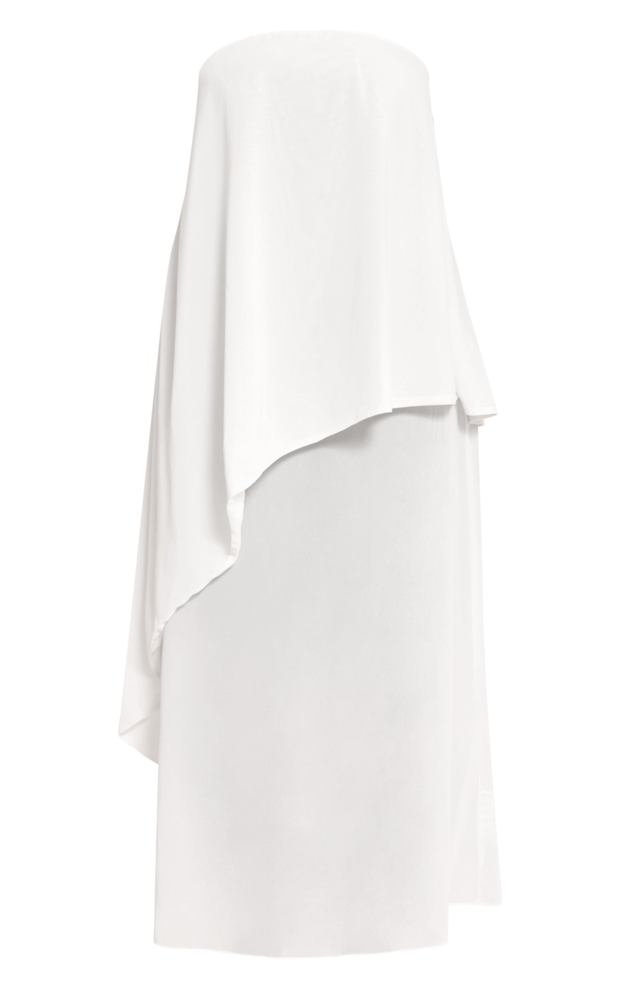 Plus Butter Cream Chiffon Bandeau Overlay Maxi Dress image 5