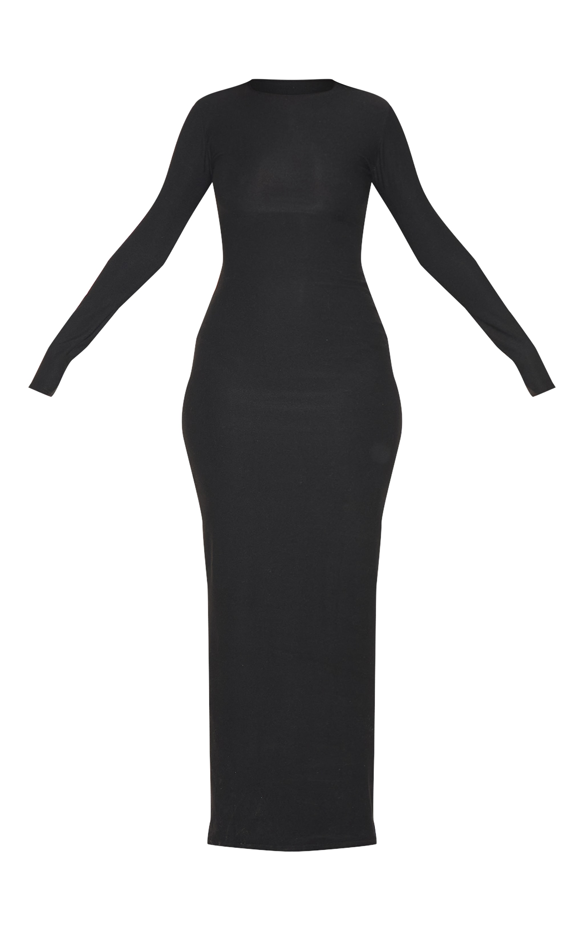 Tall Black Soft Touch Long Sleeve Maxi Dress image 5