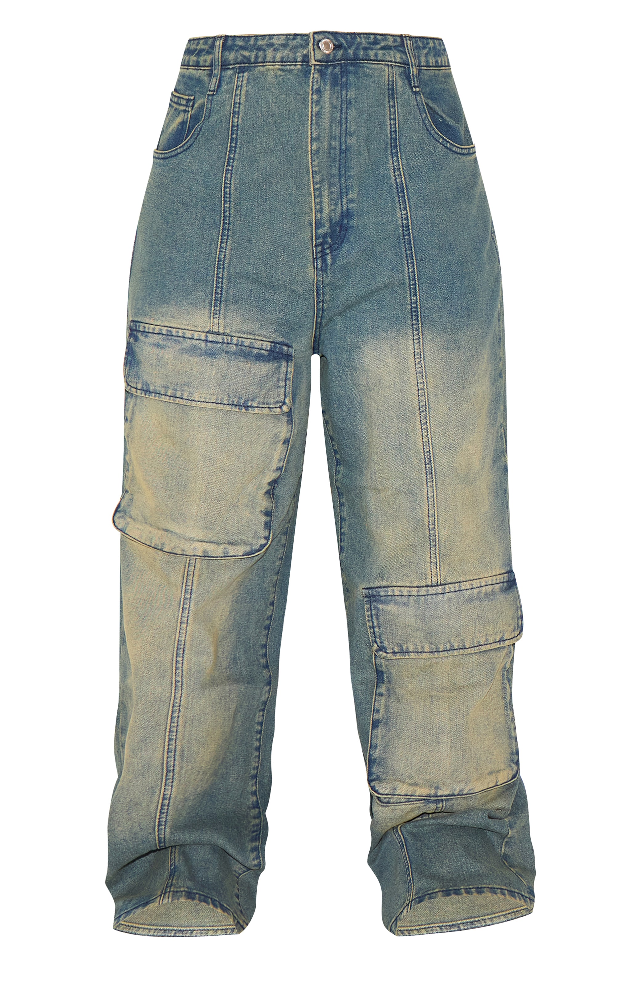 【2plan】Dust washing cargo denim pants Cargo Denim - Dirty Wash – lakenziemdks.com