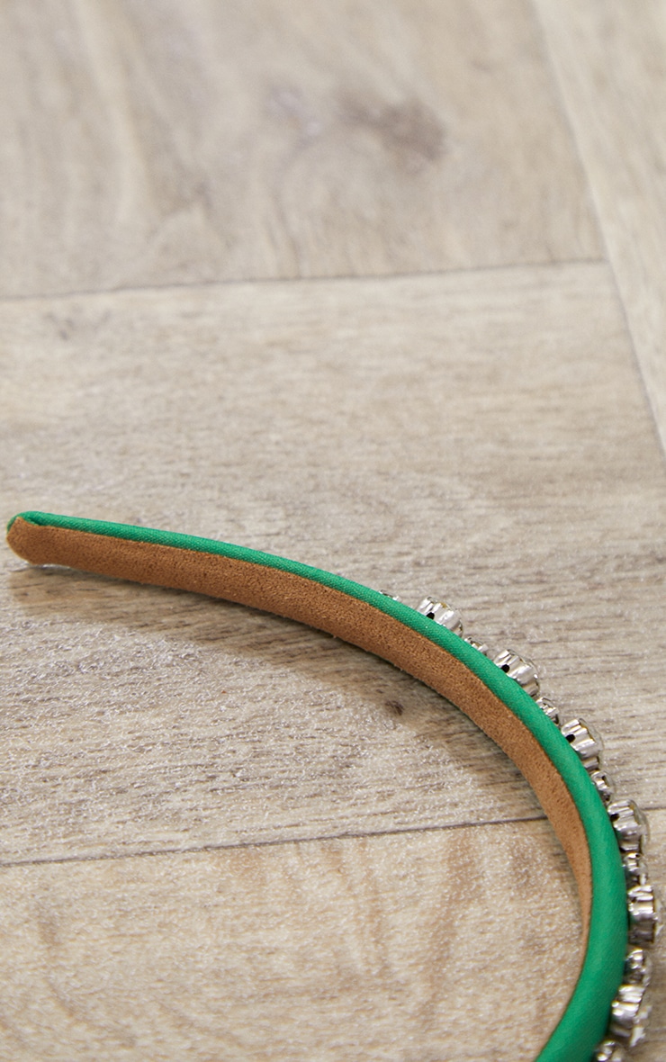 Green Diamante Stone Headband PrettyLittleThing AUS