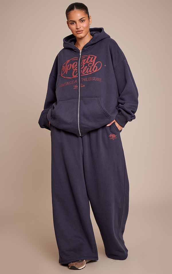 Plus Navy Logo Detail Cuff Sweatpant