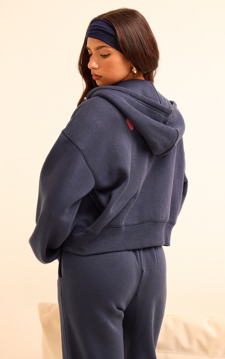 Midnight Blue PLT Studio Archive Puff Print Zip Up Jacket image 2