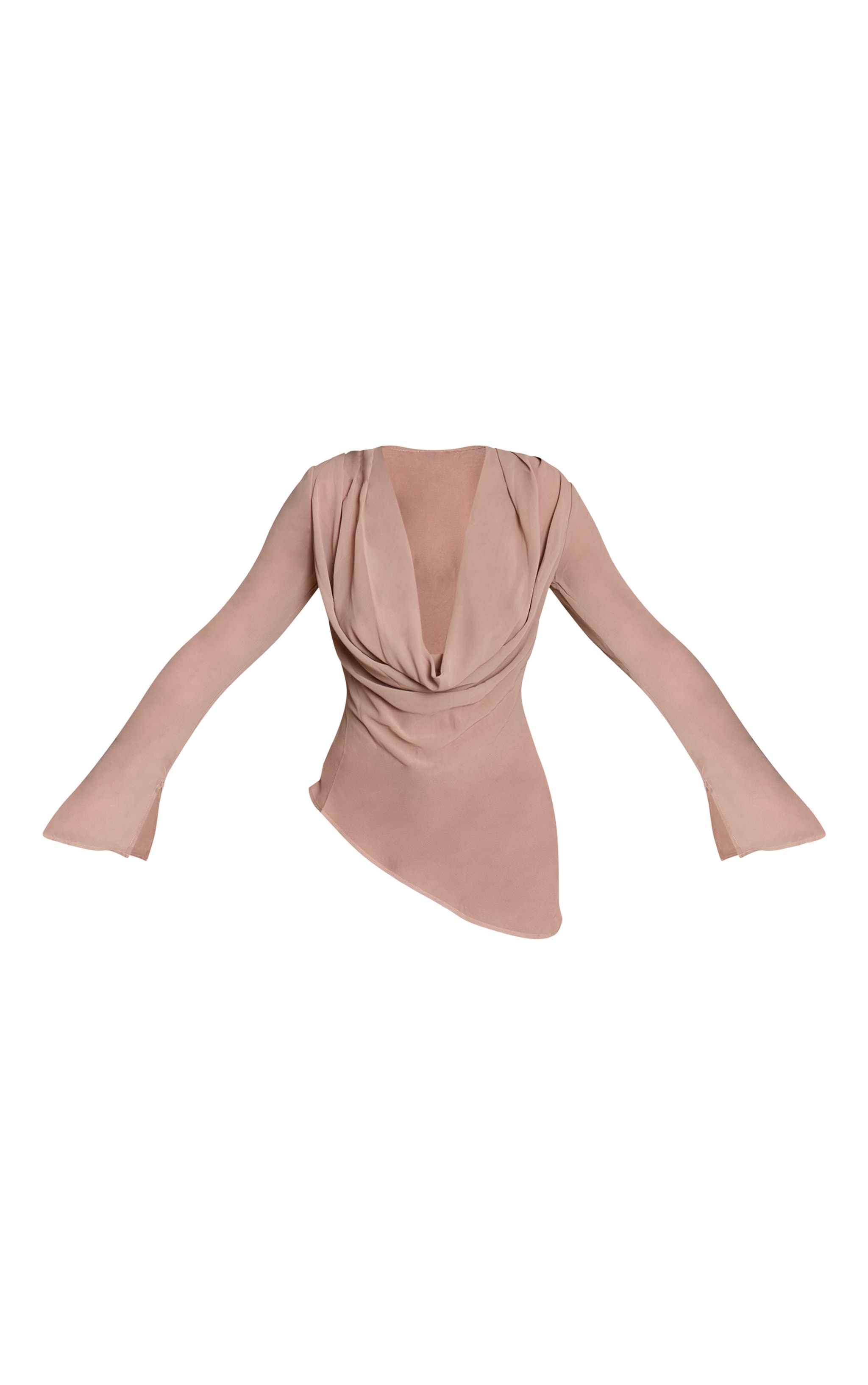 Stone Chiffon Cowl Plunge Blouse image 5