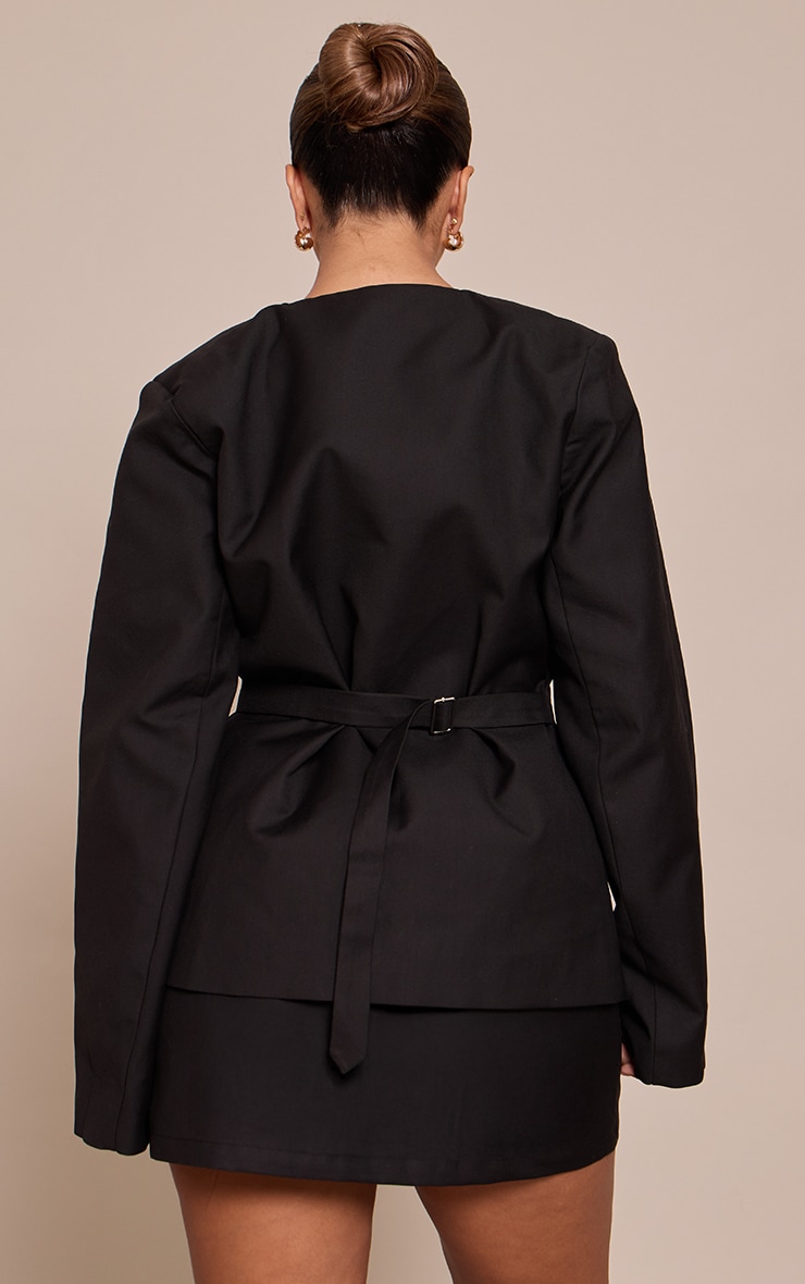 Shape Black Tailored Mini Skirt image 3