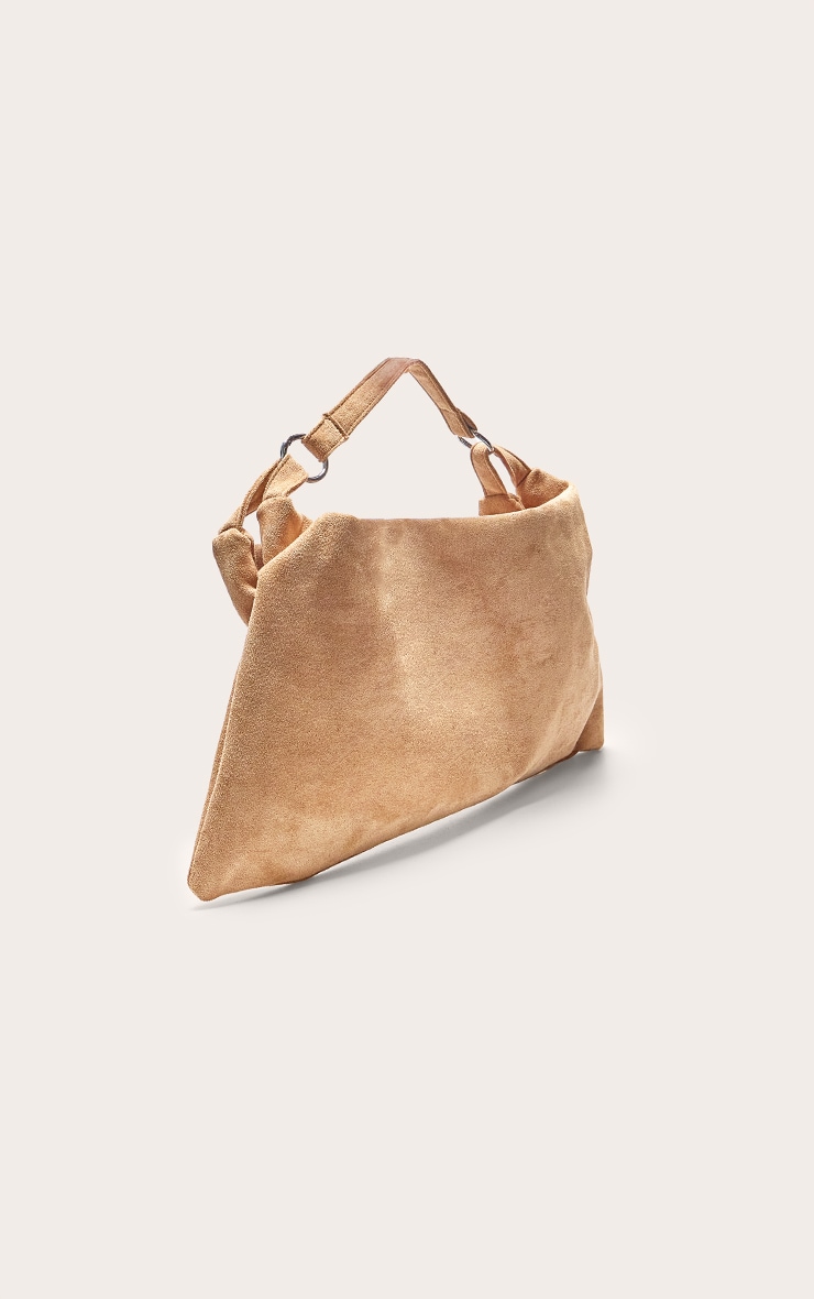 Sac à main ample en suédine sable image 2