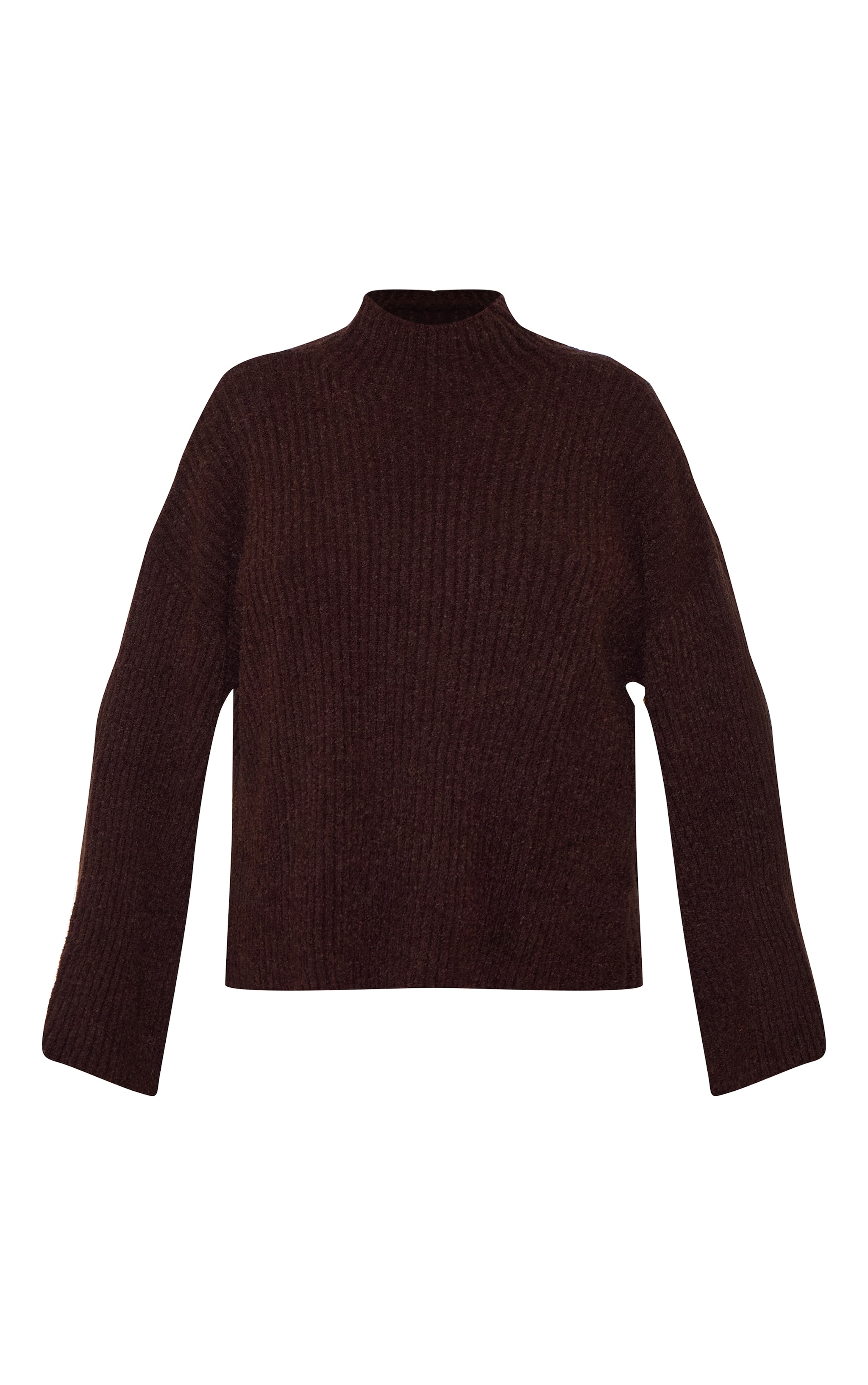 Plus Chocolate Rib Boucle Knit Oversized Jumper image 5