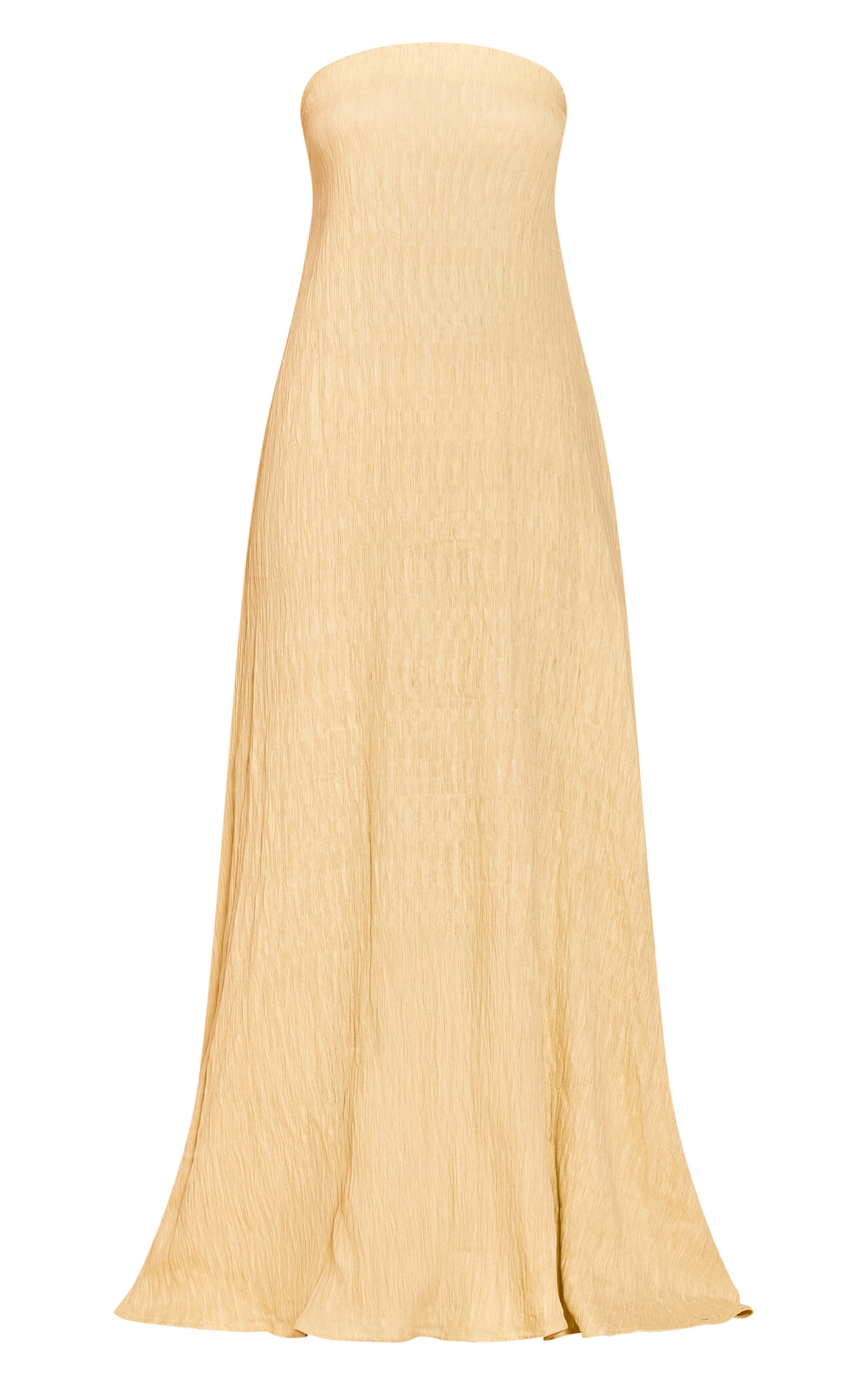 Lemon Textured Bandeau Column Maxi Dress image 5